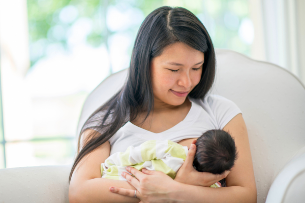 Parent holding baby